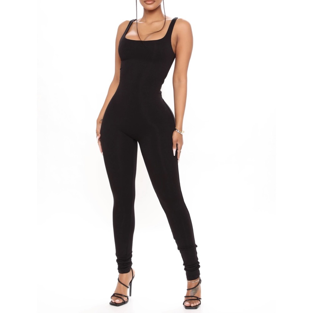 Double Lined Black Jumpsuit Size Medium